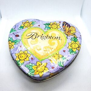 Brighton Sunflower & Butterfly Heart Shaped Tin
